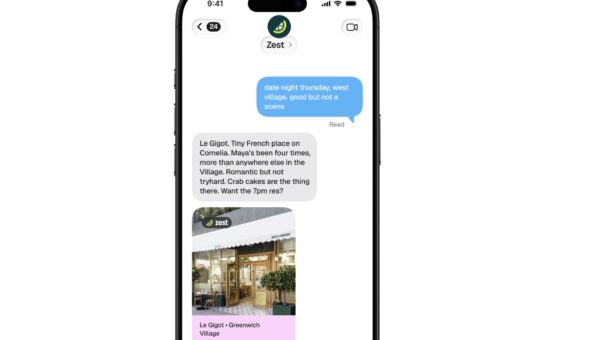 Zest’s new AI agent finds restaurants and books reservations over text