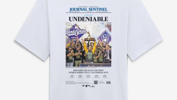 The Brewers’ historic World Series front page is now a must-have t-shirt