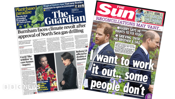 The Papers: ‘Burnham faces climate revolt’ and ‘Harry wants to fix feud’