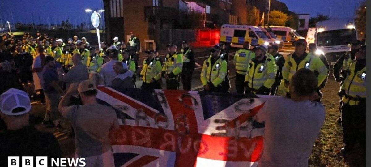 Man charged over Gosport migrant protest