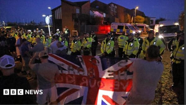 Man charged over Gosport migrant protest