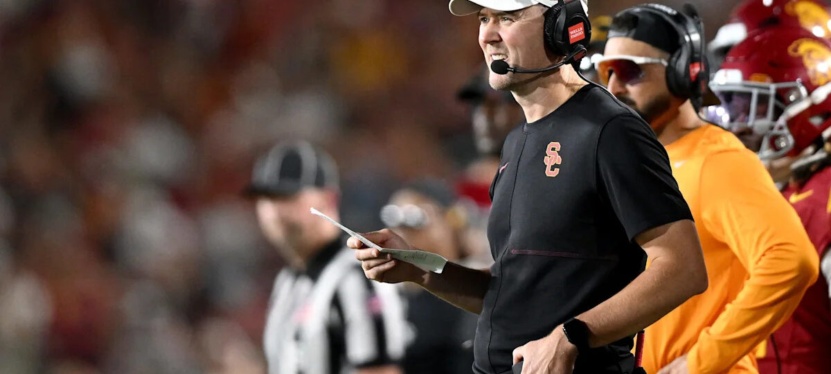 A quick glance at USC head coach Lincoln Riley