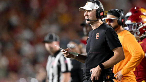 A quick glance at USC head coach Lincoln Riley