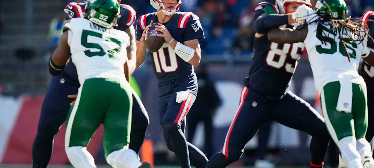 Drake Maye's 3 TD passes help Patriots stave off late push by Jets in 26-19 win