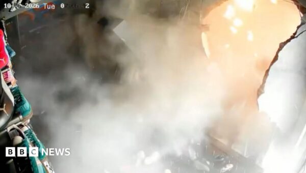 Watch: Moment Indonesian sneaker shop is torn apart by explosion