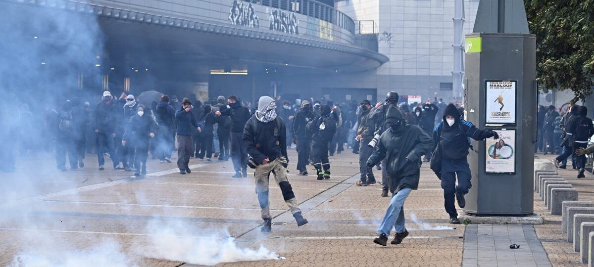 Chaos and looting roiled major cities as Europeans poured into the streets to protest rising living costs