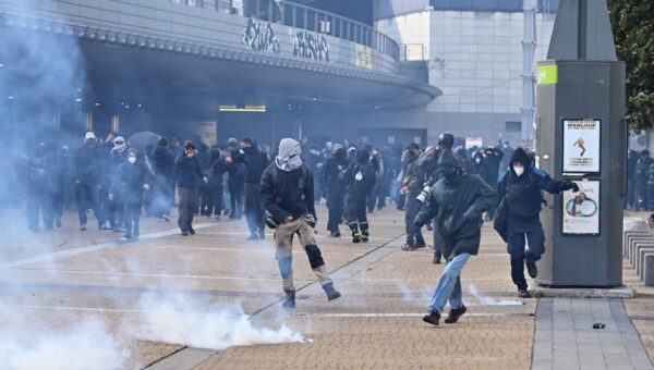 Chaos and looting roiled major cities as Europeans poured into the streets to protest rising living costs