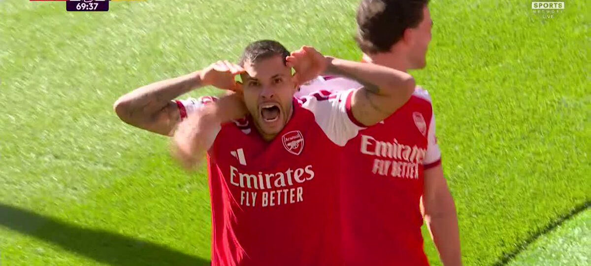 Watch: Bruno Guimaraes scores another long-range strike after coming on to complete Arsenal comeback