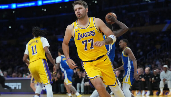 Luka Dončić-led Lakers begin post-LeBron James era with blowout win over Warriors
