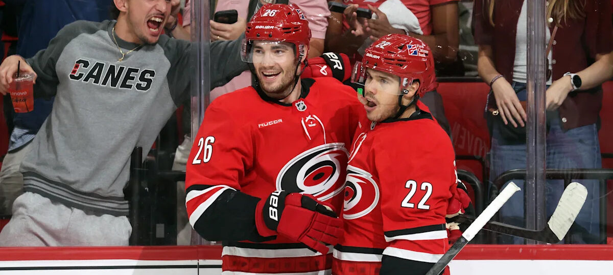 Logan Stankoven's first career hat trick helps Hurricanes beat Canucks 7-2