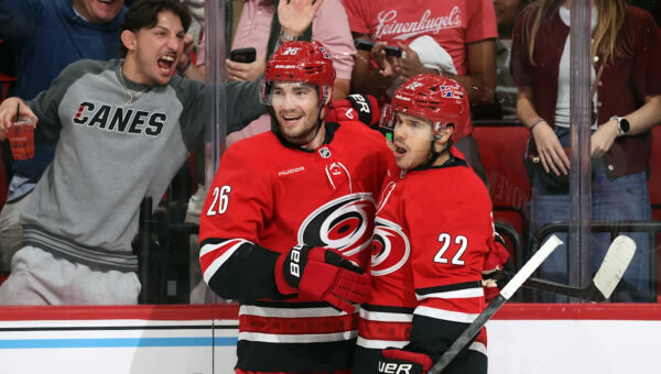 Logan Stankoven's first career hat trick helps Hurricanes beat Canucks 7-2