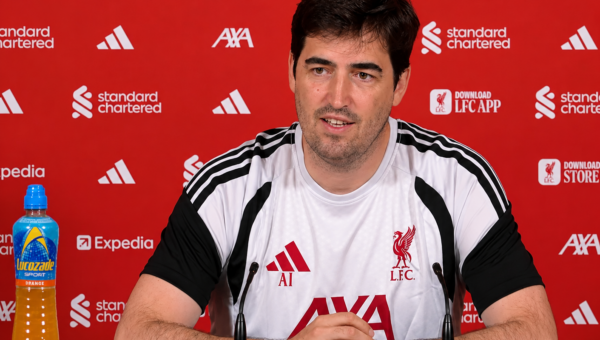 Andoni Iraola reacts to Liverpool’s Carabap Cup quarter-final draw
