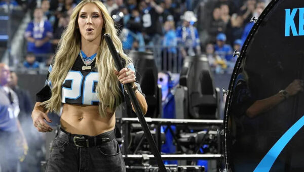 Watch WWE’s Charlotte Flair hype Panthers fans before Lions thriller