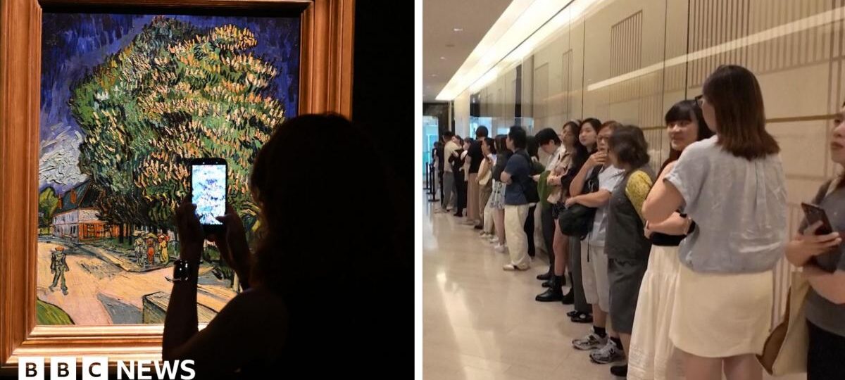 Watch: Hong Kong crowds queue to see Van Gogh painting unveiled for first time in 60 years