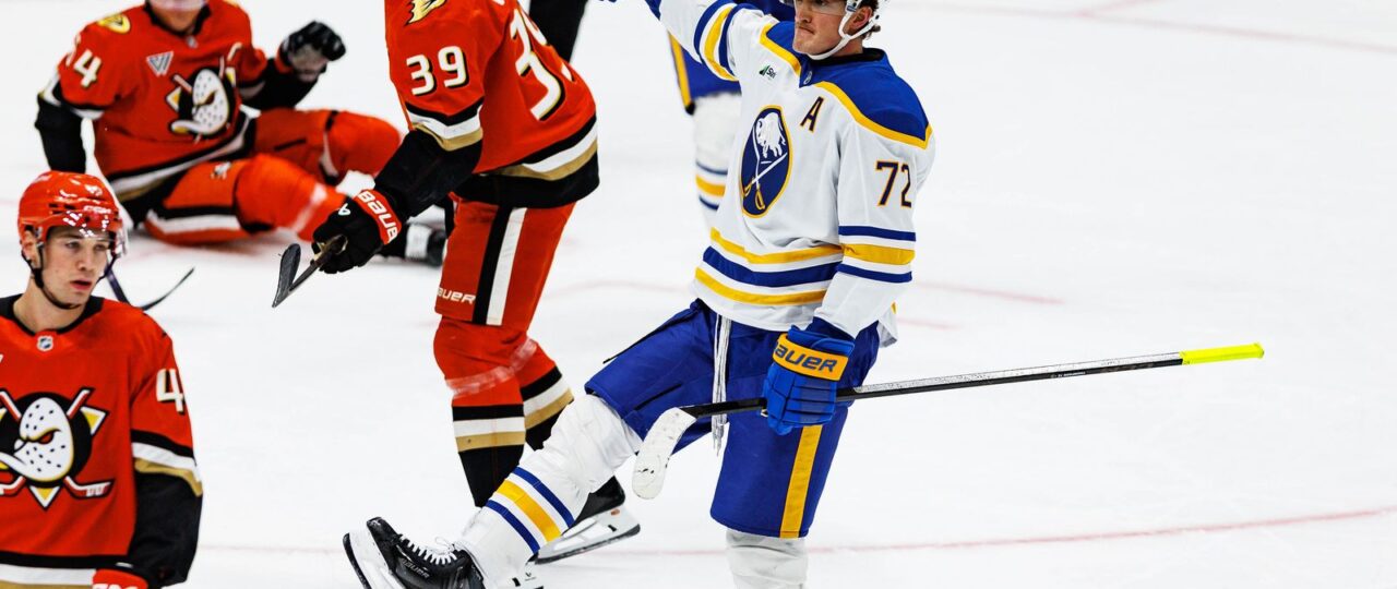 Sabres, Thompson hat trick continue Ducks home woes