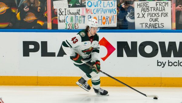 Canucks fans troll Wild with 3-word chant aimed at Quinn Hughes