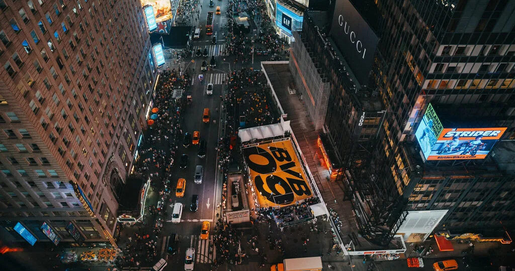 A Soccer takeover in Times Square