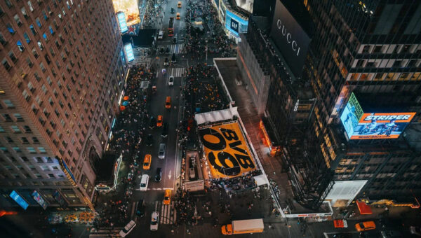 A Soccer takeover in Times Square