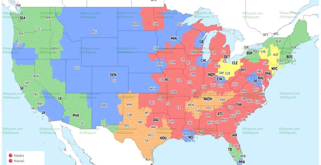 NFL Week 5 television maps: Tennessee Titans vs. Houston Texans
