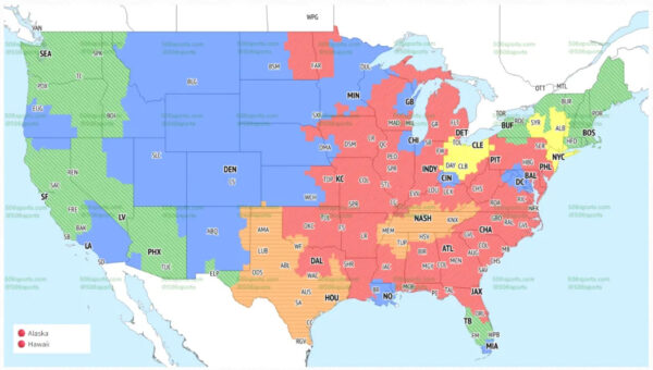 NFL Week 5 television maps: Tennessee Titans vs. Houston Texans