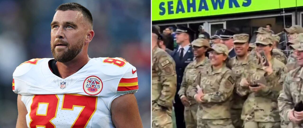 Travis Kelce Thanks Troops for Their Service in Candid Moment Before Chiefs Game: ‘Much Love Baby’