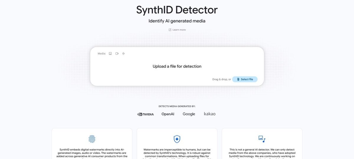 Google’s new SynthID website can identify AI-generated media