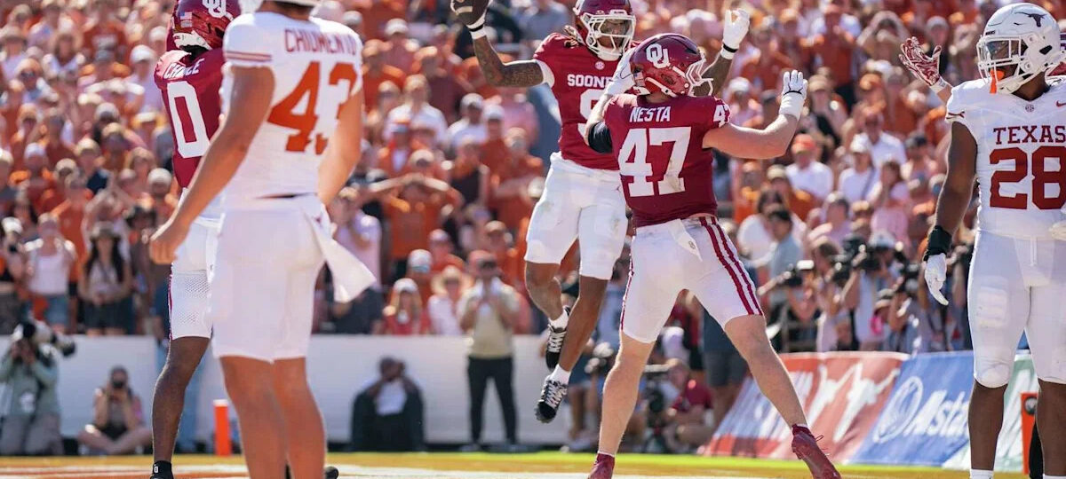 No. 1 Texas falls in Red River Rivalry stunner as Oklahoma wins on field goal as time expires
