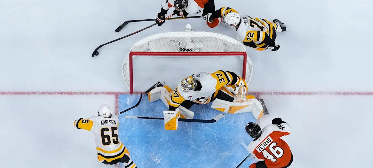 Penguins crush Flyers 7-0 as Arturs Silovs earns a shutout in Philadelphia