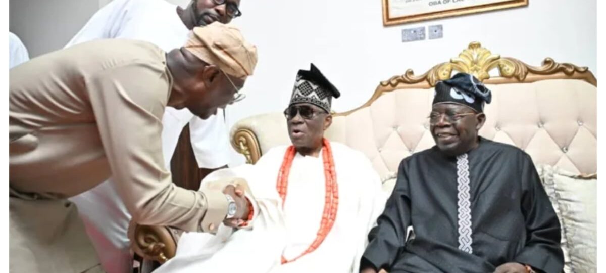 Tinubu visits Oba of Lagos, receives royal prayers, counsel