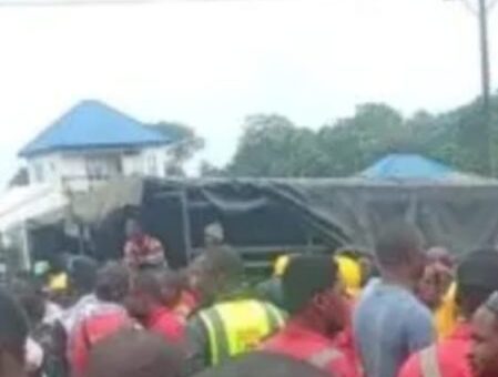 Workers protest at coastal highway site in Cross River