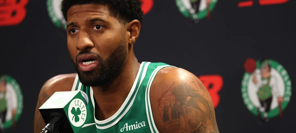 NBA fans say Celtics recreated viral Shaquille O’Neal meme with Paul George’s Year 17 unveil