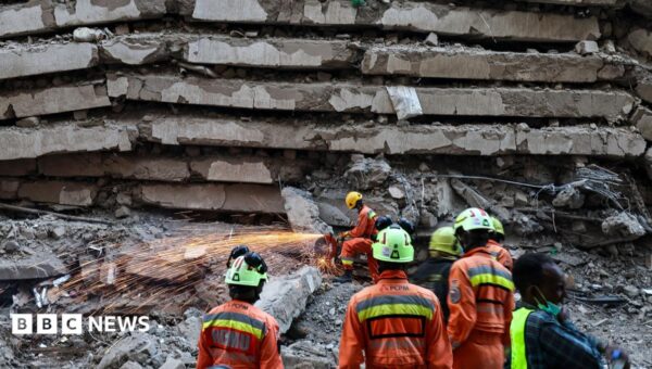 Seven missing after multi-storey building collapses in Kenya’s capital