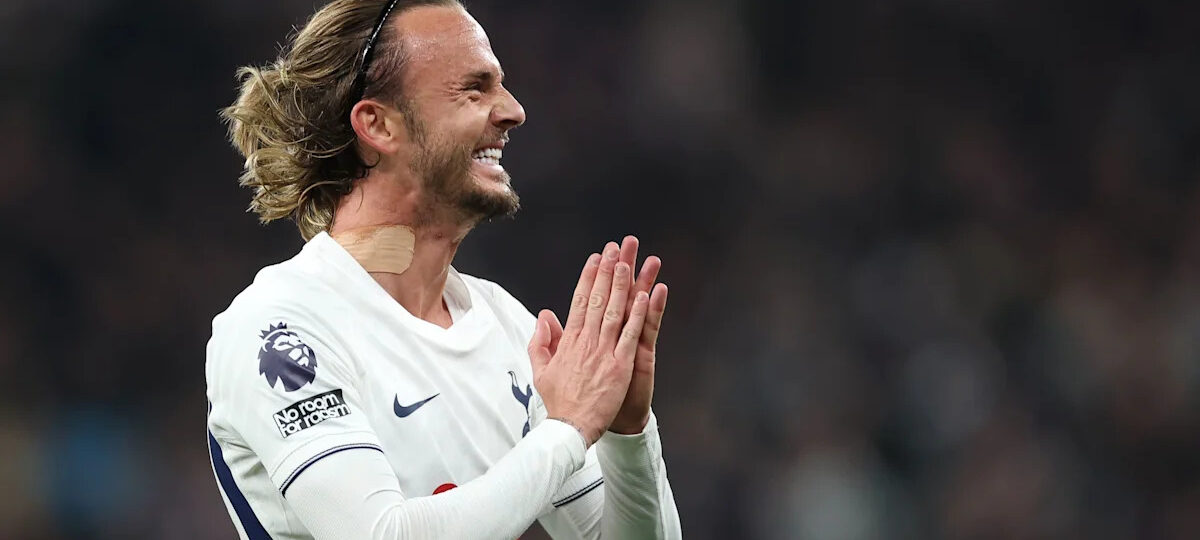 Emotional James Maddison scores dream goal on first competitive start in 536 days as Tottenham finally clinch first league win