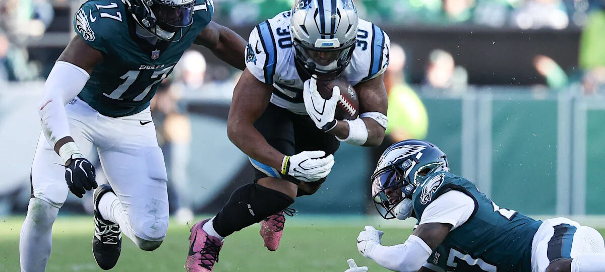 Chuba Hubbard tops the century mark again in Week 6 win over Eagles