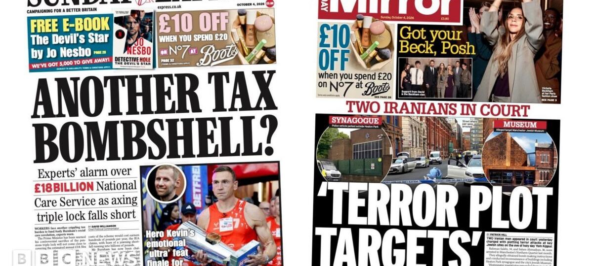 The Papers: 'Another tax bombshell?' and 'Terror plot targets'