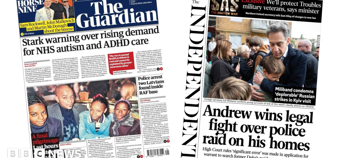 'Stark warning' over ADHD and 'Andrew wins legal fight'