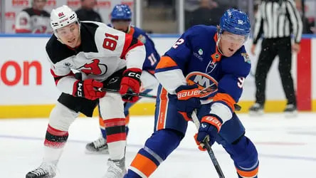 Six different Islanders score in home-opening win over Devils