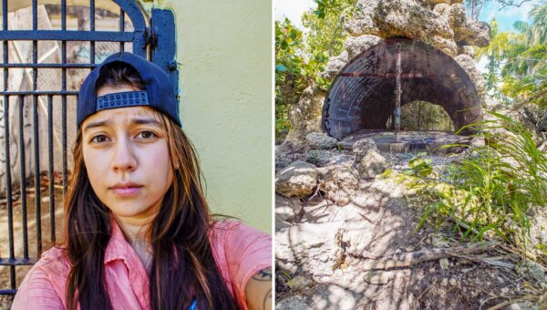 I explored the ruins of an abandoned zoo on the coast of Florida. It was overrun by nature, but eerie cages remained.