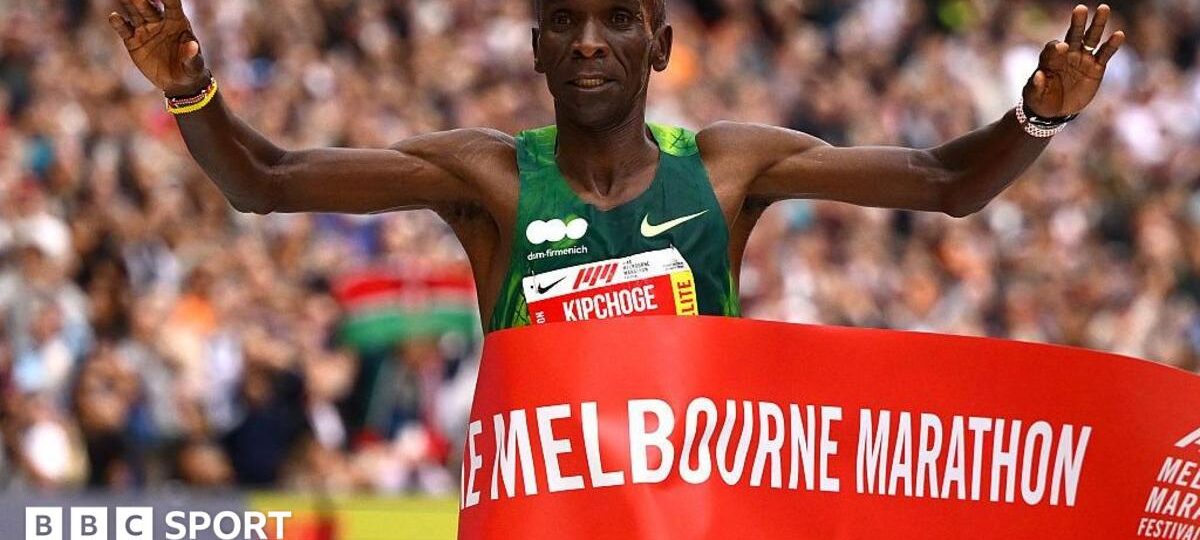 Kipchoge, 41, breaks course record at Melbourne Marathon