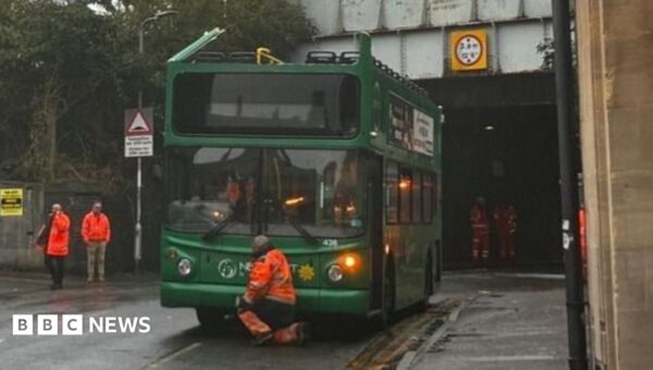 Three children injured after school bus roof ripped off in crash