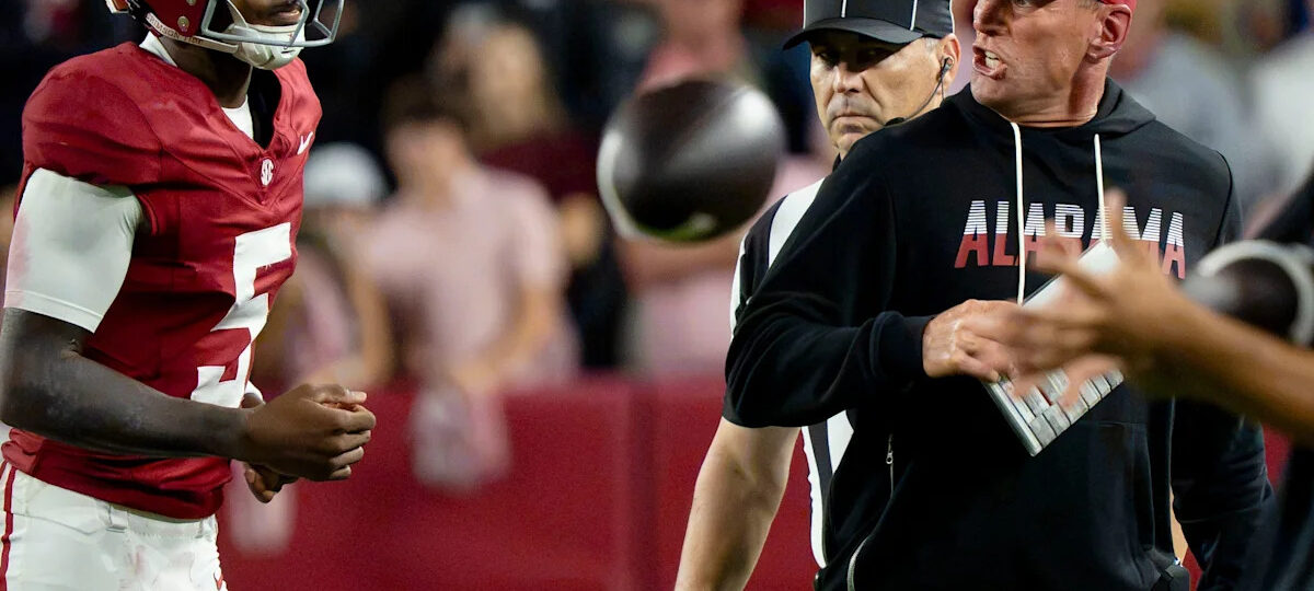Alabama coach Kalen DeBoer explains controversial no call vs. Georgia