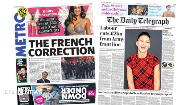 ‘The French correction’ and ‘Labour cuts £2bn from Army’