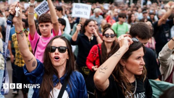 Protesters across Spain demand action over housing crisis