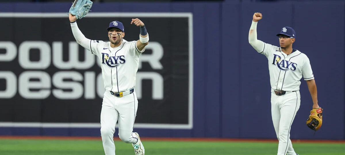We have another roof-assisted out in the MLB playoffs, this one in favor of the Rays against the Yankees