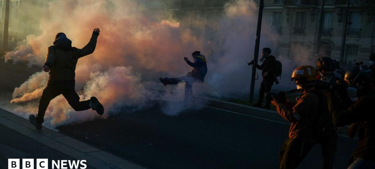 Clashes erupt between police and protesters in Paris