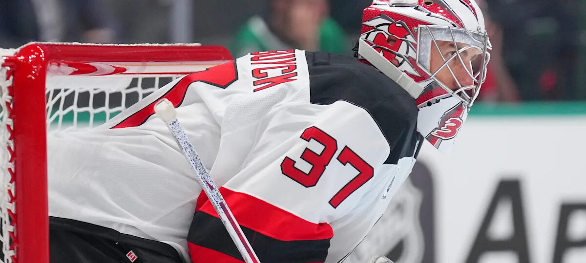Connor Hellebuyck earns win in his Devils debut as New Jersey beats Dallas 5-1