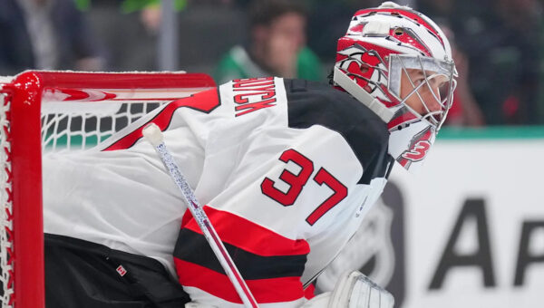 Connor Hellebuyck earns win in his Devils debut as New Jersey beats Dallas 5-1