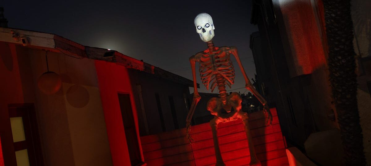Americans’ love of oversized Halloween skeletons is still going strong
