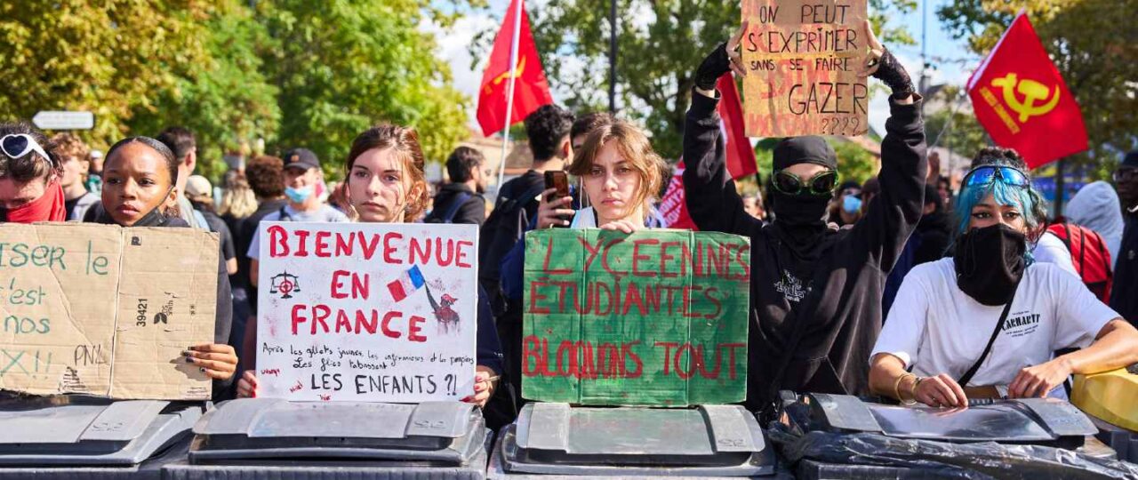 France to partly close up to 500 schools on Monday as student protests intensify