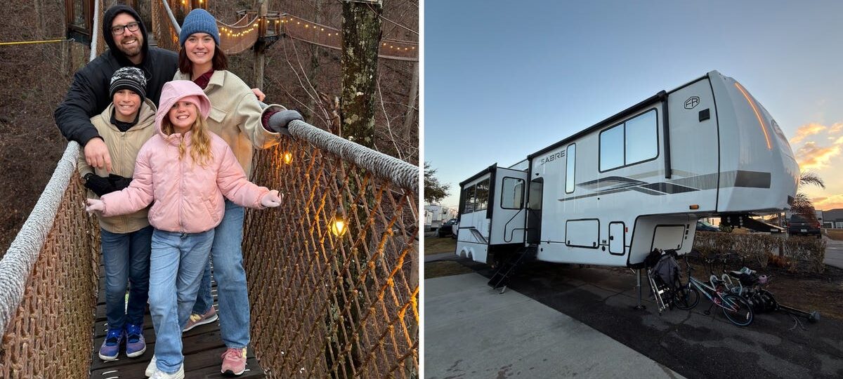 A family of 4 lives in an RV full time. It's helping them pay off debt while traveling.